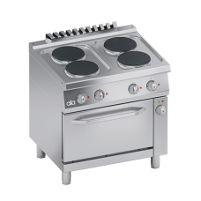 Masina de gatit linia 700 SOLUTION/ Aragaz profesional electric 4 arzatoare rotunde si cuptor electric 1/1GN  ATA