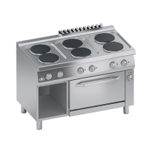 Masina de gatit linia 700 SOLUTION/ Aragaz profesional electric 6 arzatoare rotunde si cuptor electric 1/1GN  ATA