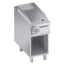 Grill electric linia 900 SOLUTION/ Gratar profesional cu suprafata neteda si dulap deschis ATA