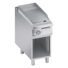 Grill electric linia 900 SOLUTION/ Gratar profesional cu suprafata striata si dulap deschis ATA