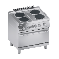 Masina de gatit linia 700 PERFORMANCE/ Aragaz profesional electric 4 arzatoare rotunde si cuptor electric 2/1GN  ATA