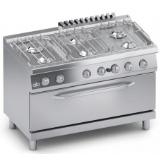 Masina de gatit linia 700 SOLUTION / Aragaz profesional cu 6 arzatoare si cuptor gaz ATA MAXI